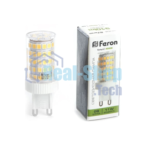 Лампа светодиодная Feron LB-435 11Вт 230В G9 белый капсульная