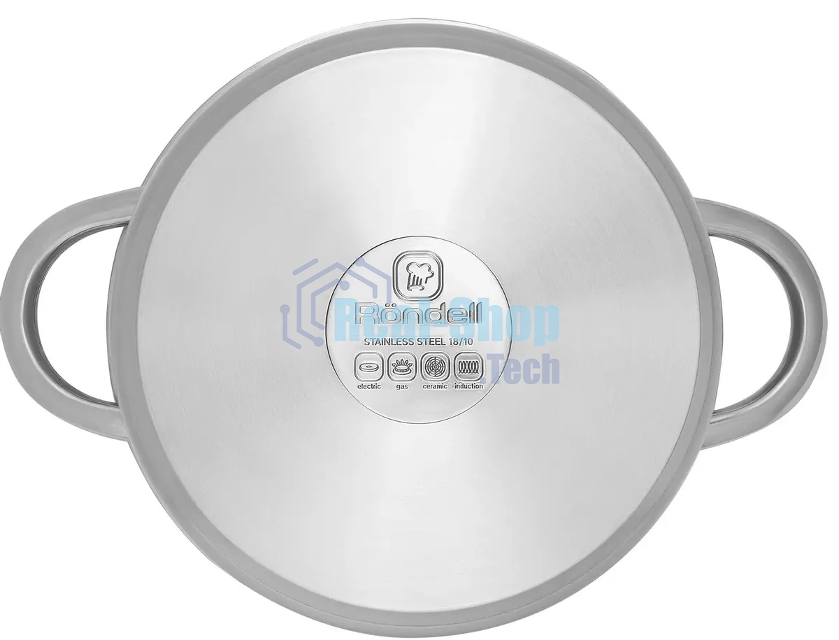 Кастрюля Rondell Point RDS-1311 2.8 л. d=20 см, с крышкой, нержавеющая сталь 18/10