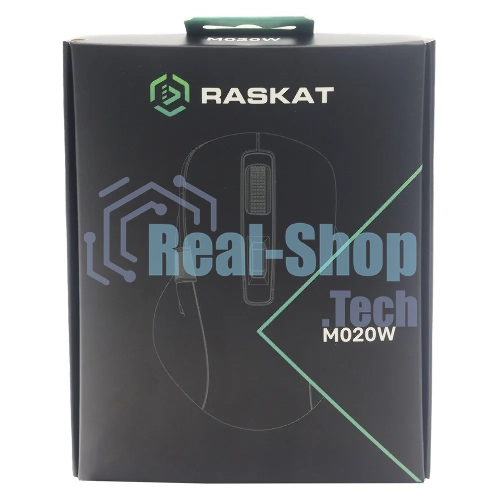 Мышь беспроводная Raskat M020W зеленый/черный, 2400 dpi, радиоканал, Bluetooth, USB, кнопки - 7