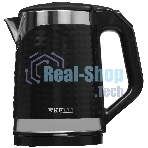 Чайник электрический Kelli KL-1372B 1.8 л, нержавейка+пластик, черный (12)