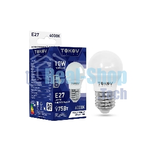 Лампа светодиодная TOKOV ELECTRIC 10Вт G45 4000К Е27 176-264В