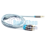 Кабель Vention аудио Jack 3,5 мм M/2RCA M - 3 м черный