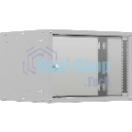 Шкаф коммутационный NTSS LIME (NTSS-WL6U5535GS) настенный 6U 550x350 мм пер. дв. стекл несъемн. бок. пан. 30 кг серый 8.3 кг 110 град. IP20