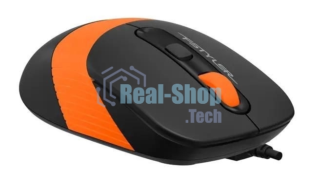 Комплект клавиатура+мышь A4Tech FStyler F1010 проводной, USB, 1600 DPI, чёрный/оранжевый