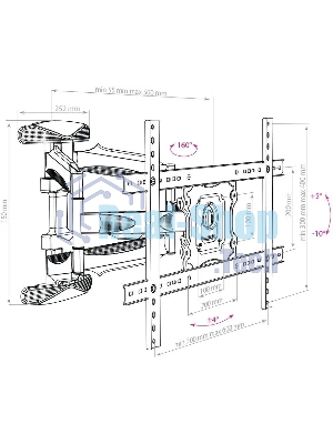 Кронштейн для телевизора Arm Media COBRA-60 черный, 32