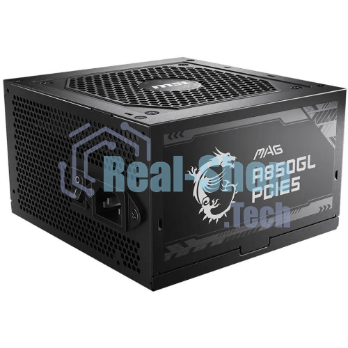 Блок питания MSI MAG A850GL PCIE5, 850W, 80 PLUS Gold, полностью модульный, ATX 3.0, PCIE5