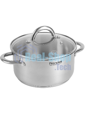 Кастрюля Rondell Point RDS-1312 4.8 л. d=24 см (с крышкой) сталь