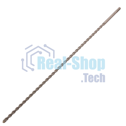 Бур по бетону Denzel двойная спираль, Cobalt W-tip, 12x600 мм, SDS PLUS