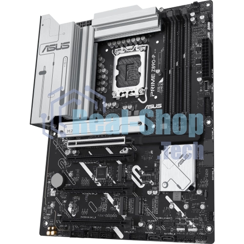 Материнская плата ASUS PRIME Z890-P, LGA 1851, Intel Z890, 4xDDR5, 4xSATA, 4xM.2, 1xPCIe 5.0 x16, 2xPCIe 4.0 x4, 1xPCIe 4.0 x1, 1xHDMI, 1xDP, 1xUSB-C (видеовыход), 1x 2.5Gb LAN, 4xUSB-A 2.0, 2xUSB-A 3.2 Gen 1, 1xUSB-A 3.2 Gen 2, 1xUSB-C 3.2 Gen 2x2, 3x3.5 мм, 7.1, ATX