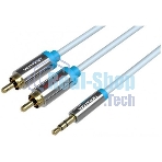Кабель Vention аудио Jack 3,5 мм M/2RCA M - 3 м черный