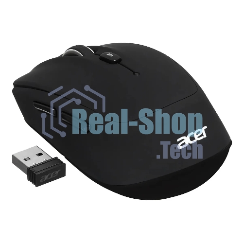 Мышь беспроводная Acer OMR050 черный, 1600 dpi, радиоканал, Bluetooth, USB, кнопки - 6