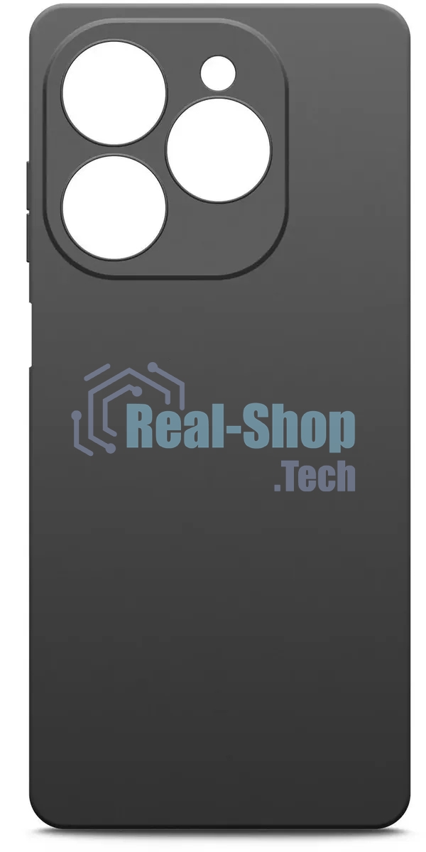 Чехол (клип-кейс) BoraSCO для Tecno Spark 20 Pro Silicone Case черный