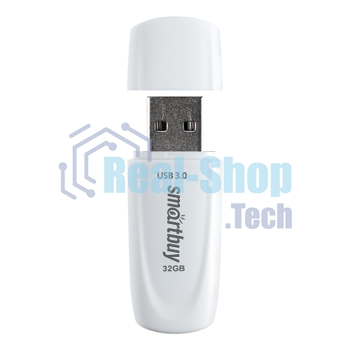 Флешка USB Smartbuy Scout white (SB032Gb3SCW), 32Gb, USB 3.0/3.1, R/W 110/40, белый
