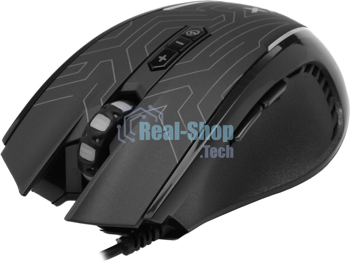 Мышь проводная A4Tech X87 черный, 2400 dpi, USB, кнопки - 8