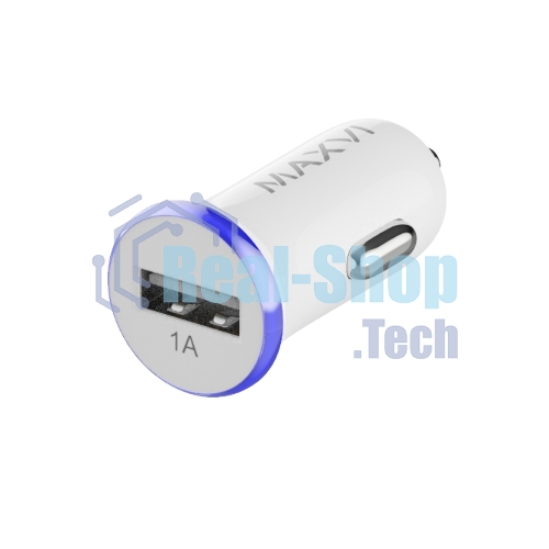 Автомобильное зарядное устройство Maxvi CCM-101WB USB 1А бело-синий