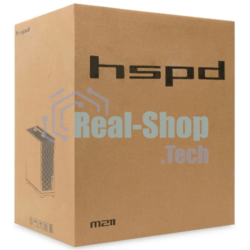 Компьютерный корпус без блока питания Case HSPD M211, Mesh Mini-tower, Black, TG, 0.7 SPCC, no fans,mATX, mITX, 175/330/150мм, 2x2.5
