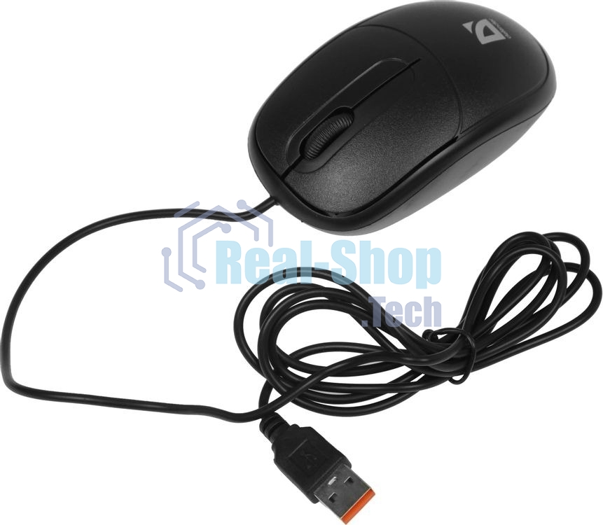 Мышь проводная Defender Datum MS-980 черный, 1000 dpi, USB, кнопки - 3