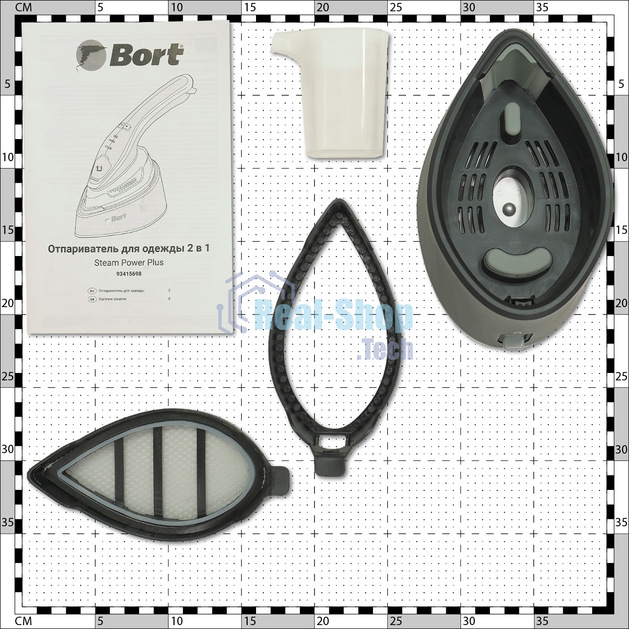 Отпариватель Bort Steam PowerPlus черный/голубой, 1300 Вт, 25 г/мин, 140 мл