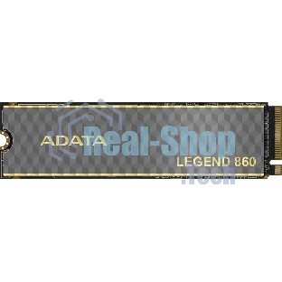 Накопитель SSD ADATA LEGEND 860, 1Tb, PCIe 4.0 x4, 2280, NVMe, R/W 6000/4000, с радиатором