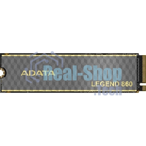 Накопитель SSD ADATA LEGEND 860, 1Tb, PCIe 4.0 x4, 2280, NVMe, R/W 6000/4000, с радиатором