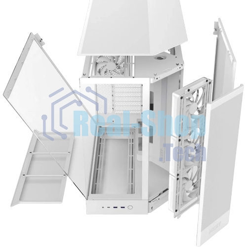 Компьютерный корпус без блока питания Case NZXT H9 Flow RGb+ (2025), Midi-Tower, TG, 6x140мм RGb + 1x120мм RGb, 2xUSB-A 3.2 + 1xUSB-C 3.2, E-ATX, ATX, mATX, mITX белый
