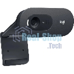 Веб-камера Logitech C505e 1280x720, 30 кадр/с, USB Type-A, микрофон (шумоподавление), автоосвещение, универсальное крепление