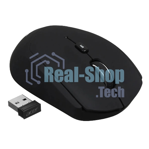 Мышь беспроводная Acer OMR050 черный, 1600 dpi, радиоканал, Bluetooth, USB, кнопки - 6