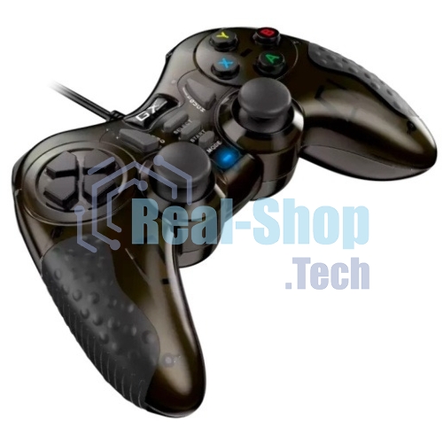 Геймпад проводной Genius GX-19UV/для ПК и PlayStation3, PlayStation4/19 кнопок/2 вибромотора/2 мини-джойстика/кабель1.8м/темно-медный (31610003400)