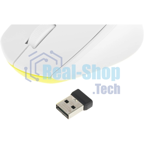 Мышь беспроводная Logitech M330 SILENT PLUS белый, 1000 dpi, радиоканал, USB, кнопки - 3