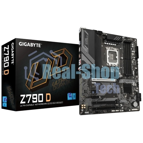 Материнская плата Gigabyte Z790 D, LGA 1700, Intel Z790, 4xDDR5, 4xSATA, 3xM.2, 1xPCI-E 3.0 x1, 1xPCI-E 4.0 x4, 1xPCI-E 5.0 x16, 1xHDMI, 1xDP, 1x 2.5Gb LAN, 4xUSB-A 2.0, 4xUSB-A 3.2 Gen 1, 1xUSB 3.2 Gen 2, 7.1, ATX