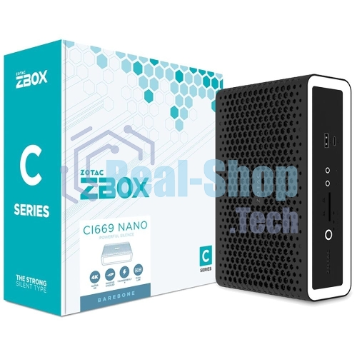 Платформа системного блока с ЦПУ Zotac ZOTAC ZBOX NANO, SFF, FANLESS, i7-1355U, 2 DDR5 SO-DIMM, M.2 SSD, 2.5