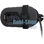 Камера Web Logitech Brio 95 графитовый 2Mpix (1920x1080) USB2.0 с микрофоном для ноутбука (960-001583)