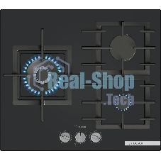 Газовая варочная поверхность Bosch PPC6A6I40O, 3 конфорки, закаленное стекло, 8000 Вт