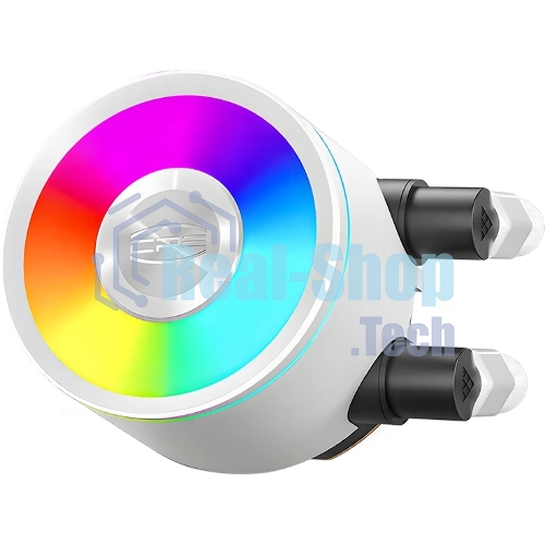 Система охлаждения Water Cooling System PCCooler DA360 Pro ARGb WH (300W, 360мм, белый, ARGb/Fans: 3x120мм, 75.8CFM, 33.7dBA, 2200RPM/Pump height 57мм, 28dBA, 3000RPM, Rad thickness 27мм/S: 1851, 1700, 1200, 20XX, 115X, AM5, AM4)