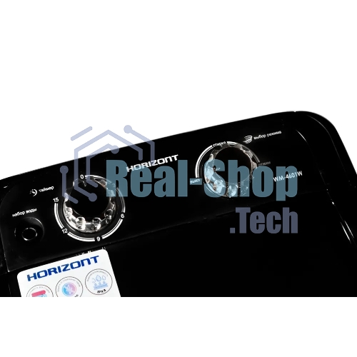 Стиральная машина Horizont WM-4601W черная, загрузка вертикальная 4.6кг, класс: A