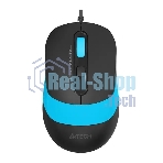 Мышь проводная A4Tech Fstyler FM10 черный/синий, 1600 dpi, USB, кнопки - 4