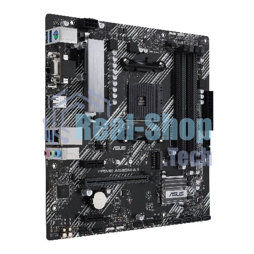 Материнская плата ASUS PRIME A520M-A II/CSM, AM4, AMD A520, 4xDDR4, 4xSATA, 1xM.2, 1xPCI-E 3.0 x16, 2xPCI-E x1, 1xDP, 1xHDMI, 1xVGA, 1x 1Gb LAN, 2xUSB-A 2.0, 4xUSB-A 3.0, 3x3.5 мм, 7.1, mATX