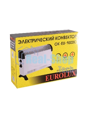 Конвектор электрический Eurolux ОК-EU-1000C белый, 1000 Вт, 15 м2, термостат