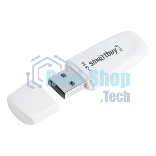 Флешка USB Smartbuy Scout white (SB032Gb3SCW), 32Gb, USB 3.0/3.1, R/W 110/40, белый