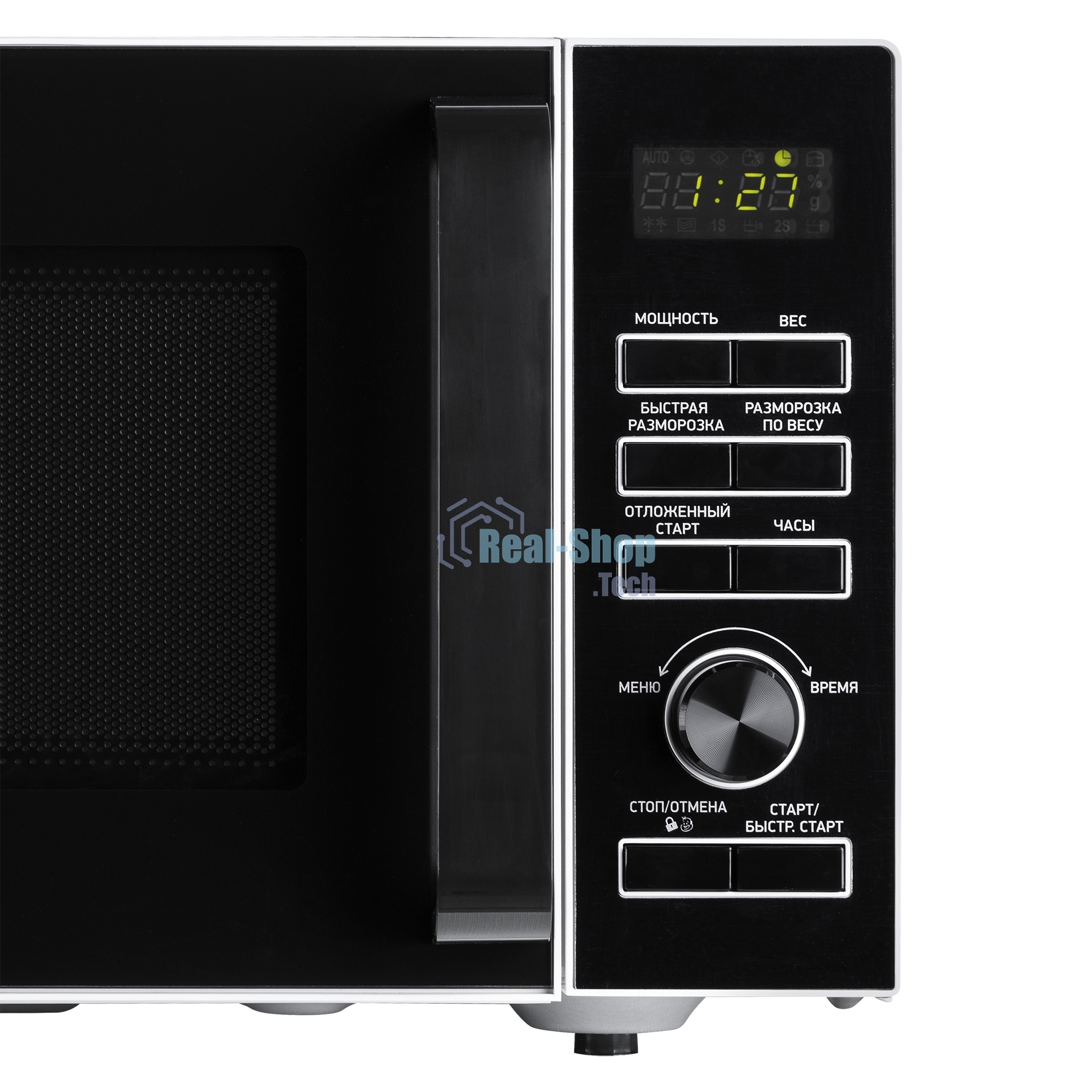 Микроволновая печь BBK 25MWS-970T/WB белый, 25 л, 900 Вт, переключатели - кнопки, поворотный механизм