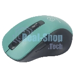 Мышь беспроводная Raskat M020W зеленый/черный, 2400 dpi, радиоканал, Bluetooth, USB, кнопки - 7