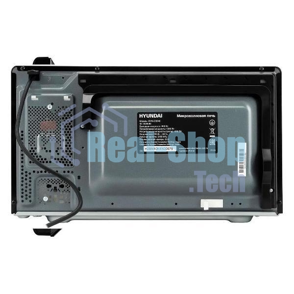 Микроволновая печь Hyundai HYM-D3040 черный, 23 л, 800 Вт, переключатели - кнопки, поворотный механизм