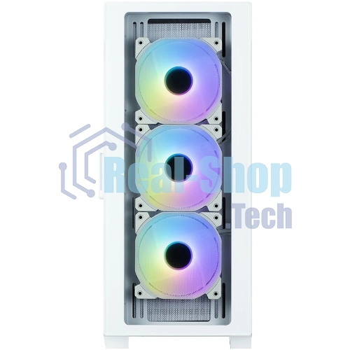 Компьютерный корпус MidiTower Zalman I3 NEO TG White (ATX, front mesh, TG window, USB 2.0 x1, USB 3.0x2, 4x120мм RGb fan, без БП) (I3 NEO TG White)