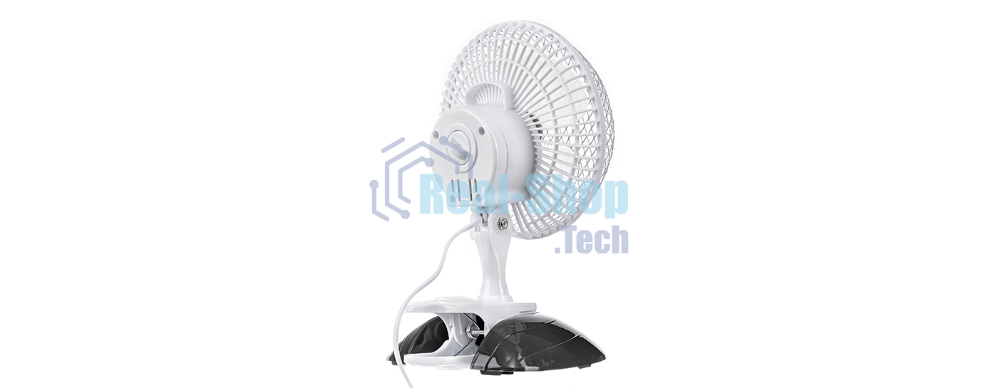 Вентилятор Centek CT-5003 серый/белый, настольный, 20 Вт, 2 скорости, 15 см