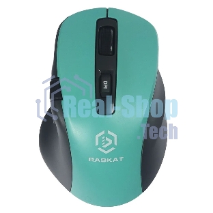 Мышь беспроводная Raskat M020W зеленый/черный, 2400 dpi, радиоканал, Bluetooth, USB, кнопки - 7
