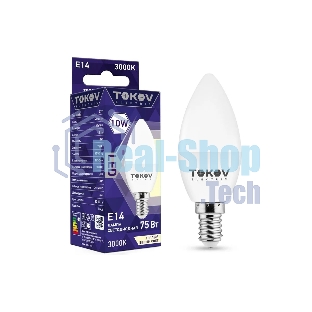 Лампа светодиодная TOKOV ELECTRIC 10Вт С37 3000К Е14 176-264В