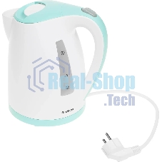 Электрочайник Blackton Bt KT1702P белый/зеленый, 1.7 л, 2200 Вт, скрытый нагревательный элемент