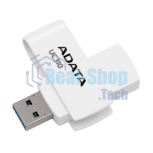 Флешка USB ADATA UC310 (UC310-128G-RWH), 128Gb, USB 3.2 Gen1, R/W 100/30, белый