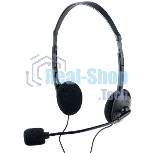 Гарнитура проводная Perfeo накладная CHAT черная PF-CHAT-BLK/SIL