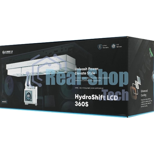 Система жидкостного охлаждения Lian-Li HydroShift LCD 360S Soc-AM5/AM4/1700 белый 4-pin 29.8dB Al+Cu LCD 330W Ret (G89.GHSLCD36SW.R0)